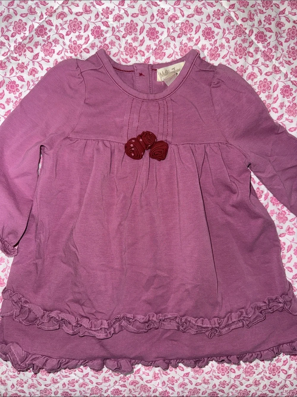 Matilda Jane Mauve Long-Sleeve Ruffle Tunic with Rosette Accents - Picture 1 of 2